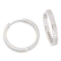 Orecchini Domar Gioielli Donna Orecchino cerchio argento 925 con zirconia cubica in Argento Cubic Zirconia EZB100835